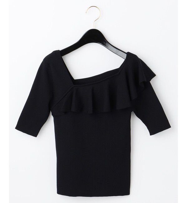  「サイドフリルリブニットトップ」|ニット・セーター|