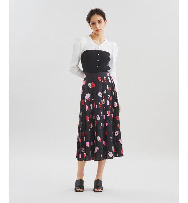 Diagram「バイカラーリブニットトップ」|ニット・セーター|ブラック