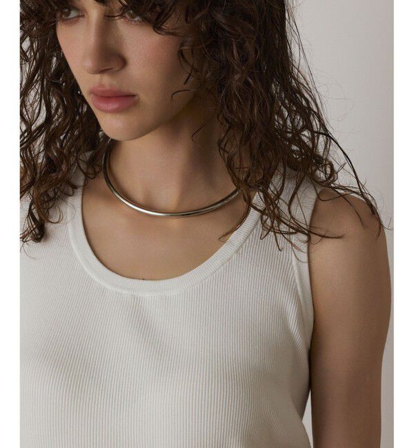  「Uネックリブニットトップ」|タンクトップ|