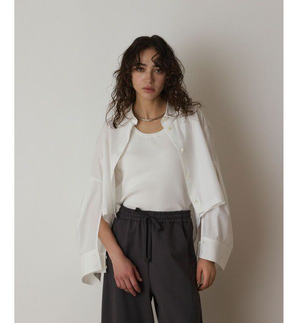  「Uネックリブニットトップ」|タンクトップ|