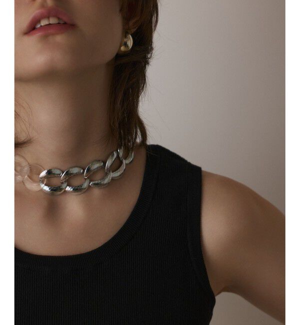  「Uネックリブニットトップ」|タンクトップ|