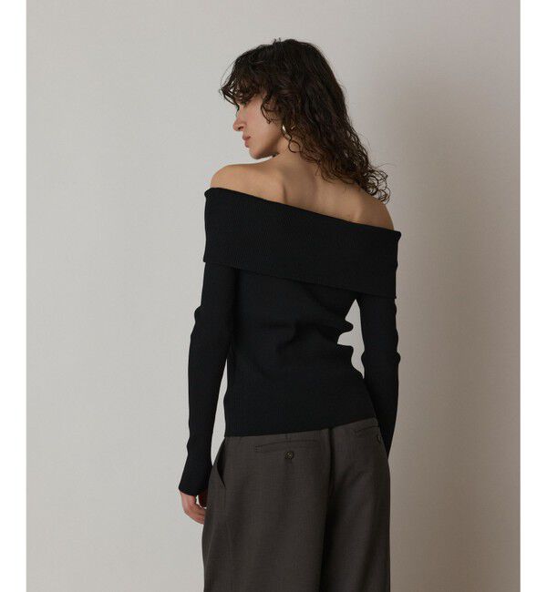  「オフショルリブニットトップ」|ニット・セーター|