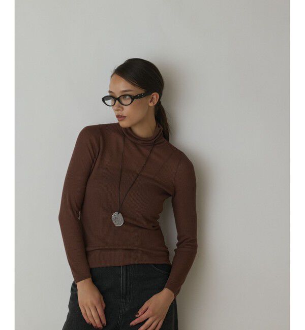 Diagram「シアーリブニットトップ」|その他|ブラウン