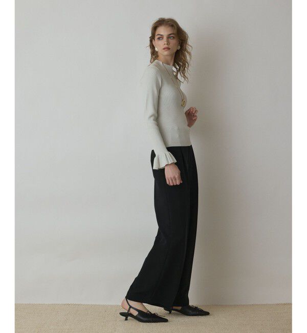 GRACE CONTINENTAL「ラメリブニットトップ」|ニット・セーター|