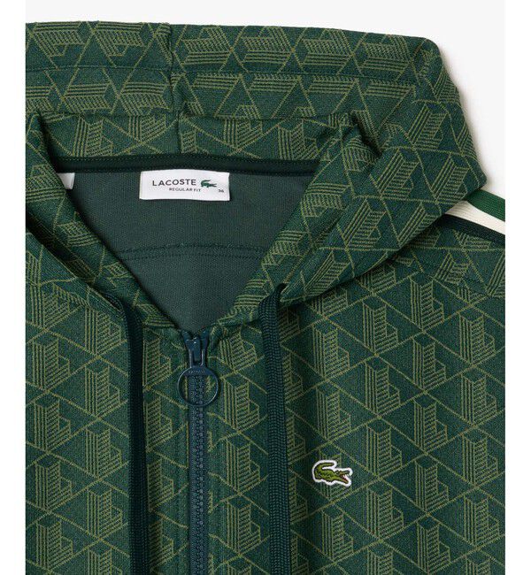 LACOSTE「モノグラムジャカードジップアップフーディー / トラックジャケット」|パーカー|