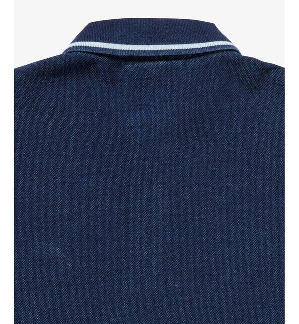 LACOSTE「配色リブニットインディゴポロシャツ」|ポロシャツ|