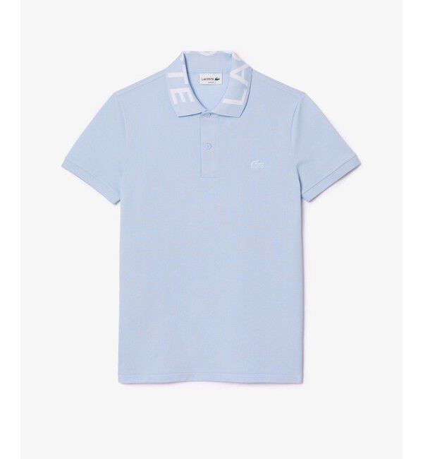 LACOSTE「オーガニックコットン ミニ鹿の子 通気性 ストレッチ ジャカードリブニットカラーポロシャツ」|ポロシャツ|