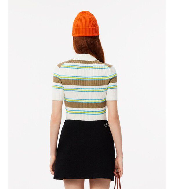 LACOSTE「リブニットボーダーシャツ」|ニット・セーター|