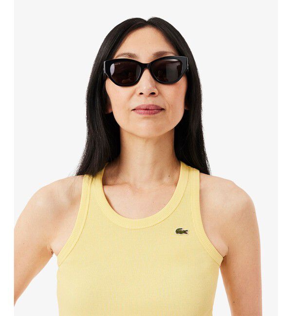 LACOSTE「ワンポイントロゴ エッセンシャルリブニットタンクトップ」|タンクトップ|