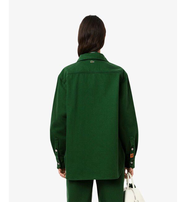 LACOSTE「ウィメンズワーク デニムシャツジャケット / カバーオール」|デニムジャケット|
