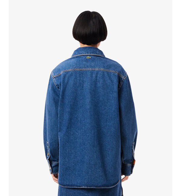 LACOSTE「ウィメンズワーク デニムシャツジャケット / カバーオール」|デニムジャケット|