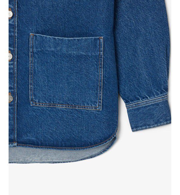 LACOSTE「ウィメンズワーク デニムシャツジャケット / カバーオール」|デニムジャケット|