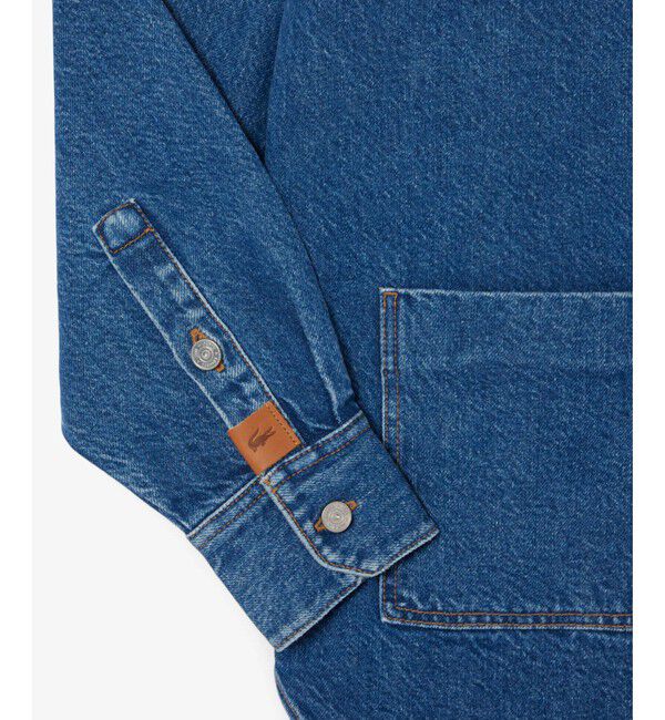 LACOSTE「ウィメンズワーク デニムシャツジャケット / カバーオール」|デニムジャケット|