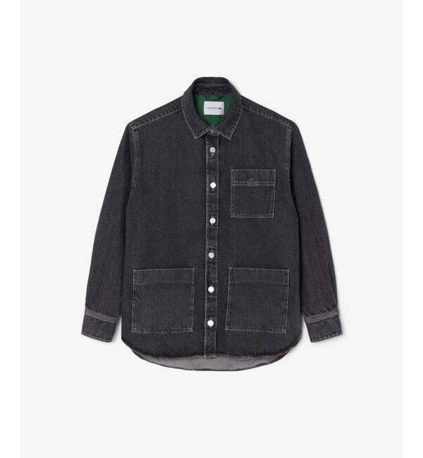 LACOSTE「ウィメンズワーク デニムシャツジャケット / カバーオール」|デニムジャケット|