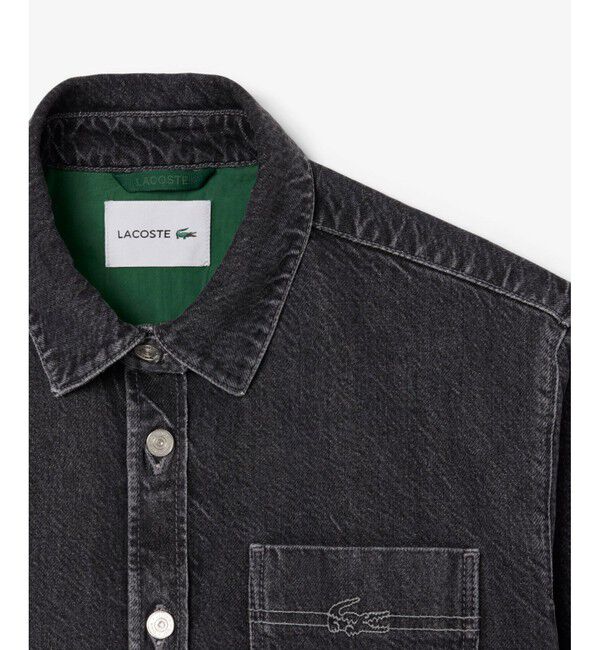 LACOSTE「ウィメンズワーク デニムシャツジャケット / カバーオール」|デニムジャケット|