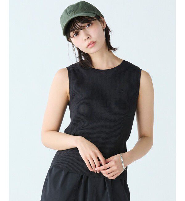 LACOSTE「UVカット クールマックスリブニットタンクトップ」|ベスト・ジレ|
