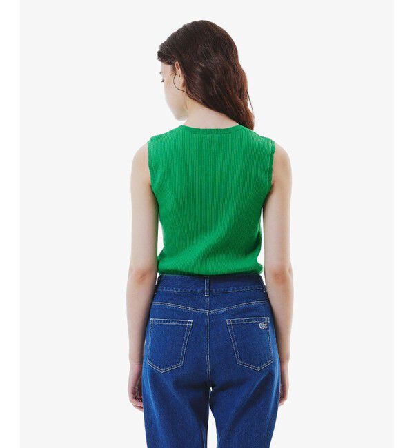 LACOSTE「UVカット クールマックスリブニットタンクトップ」|ベスト・ジレ|