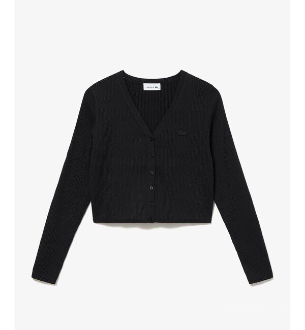 LACOSTE「UVカット クールマックスリブニットカーディガン」|カーディガン|