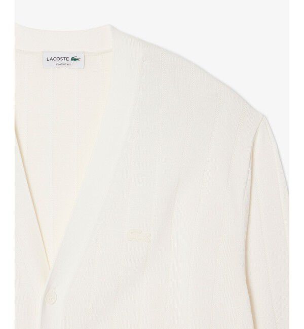 LACOSTE「ハイゲージリブニットカーディガン」|カーディガン|