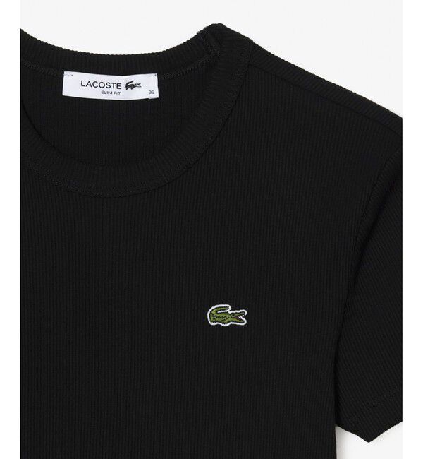 LACOSTE「タイトフィットリブニットTシャツ」|Tシャツ・カットソー|
