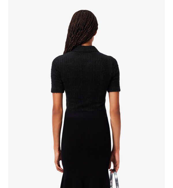 LACOSTE「スリムフィットシャギーリブニットポロシャツ」|ポロシャツ|