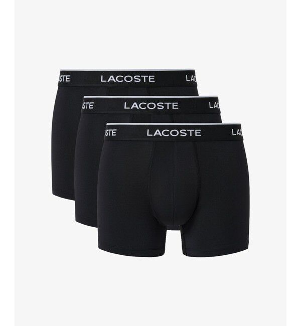LACOSTE「3P ブランドネームロゴウエストバンドマイクロファイバートランクショーツ」|インナー|