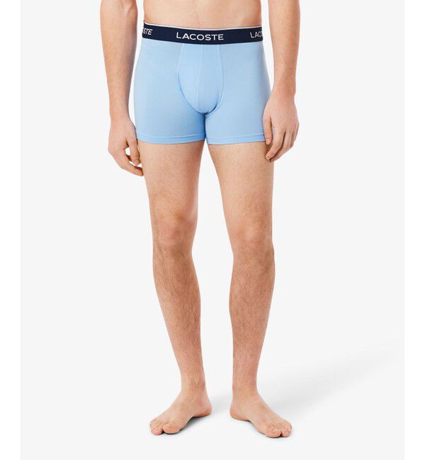 LACOSTE「3P ブランドネームロゴウエストバンドマイクロファイバートランクショーツ」|インナー|