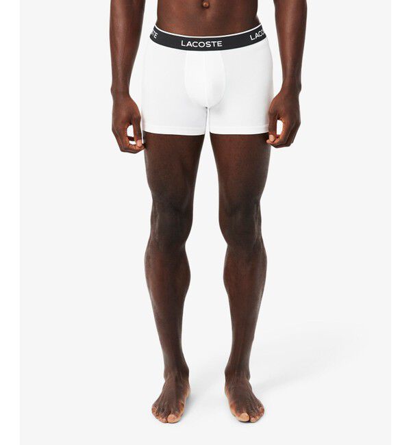 LACOSTE「3P ブランドネームロゴウエストバンドマイクロファイバートランクショーツ」|インナー|