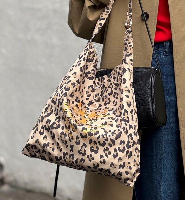 grace grace「【grace grace/グラスグラス】グラスケレオパードサブバッグM」|エコバッグ|ブラウンベージュ系3