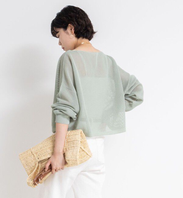 NOLLEY'S「《手洗い可能》ドライメッシュショートプルオーバーニット」|ニット・セーター|