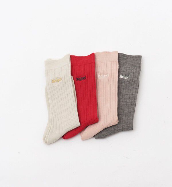 NOLLEY'S「【nolnol/ノルノル】ウール混リブソックス」|ソックス|