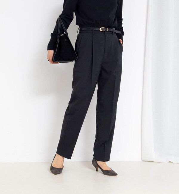 NOLLEY'S「《セットアップ対応》ウォッシャブルタックテーパードパンツ」|その他|