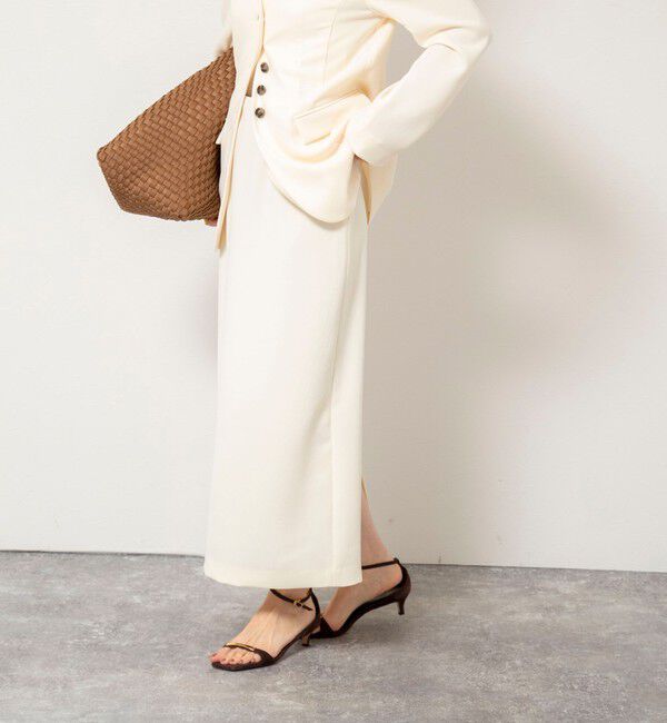 NOLLEY'S sophi「《セットアップ対応》ウォッシャブルバックサテンタイトスカート」|タイト|