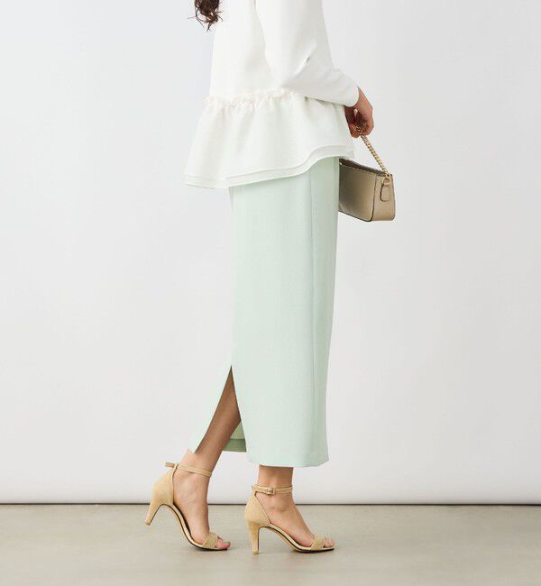 NOLLEY'S sophi「《セットアップ対応》ウォッシャブルバックサテンタイトスカート」|タイト|