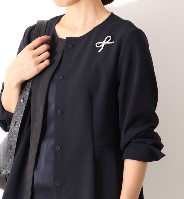 NOLLEY'S「【NOLLEYS goods】リボンパールブローチ」|ブローチ・コサージュ|