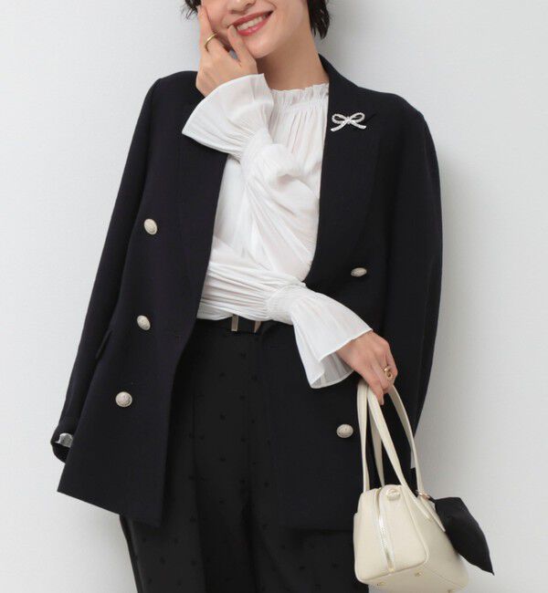 NOLLEY'S「【NOLLEYS goods】リボンパールブローチ」|ブローチ・コサージュ|