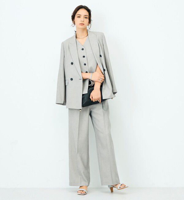 NOLLEY'S sophi「《セットアップ対応》ウォッシャブルドライシャーク2WAYスリットジャケット」|テーラードジャケット|