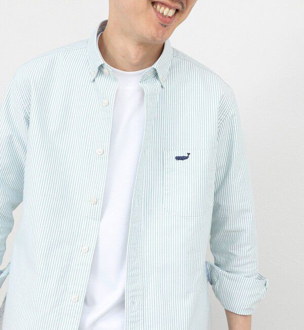 NOLLEY'S goodman「TRADITIONAL OX クジラBD オックス ボタンダウンシャツ 26SS」|シャツ・ブラウス|グリーン系その他