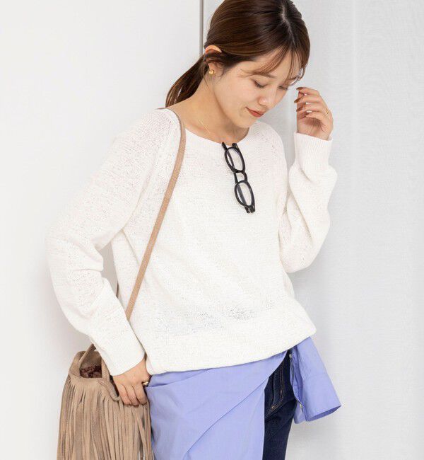 Rie Miller「《手洗い可能》ボートネックプルオーバーテープヤーン」|ニット・セーター|