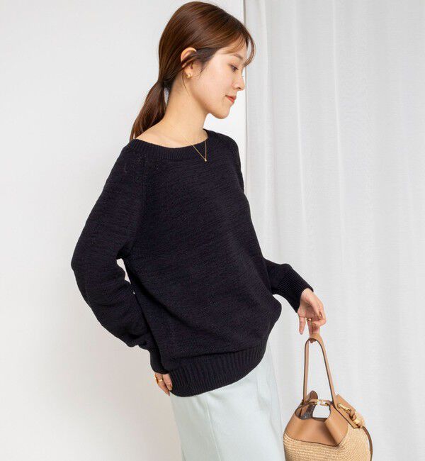 Rie Miller「《手洗い可能》ボートネックプルオーバーテープヤーン」|ニット・セーター|