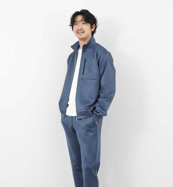 NOLLEY'S goodman「《セットアップ対応》ダブルニットZIPスタンドカラー 26SS」|ブルゾン・スタジャン|