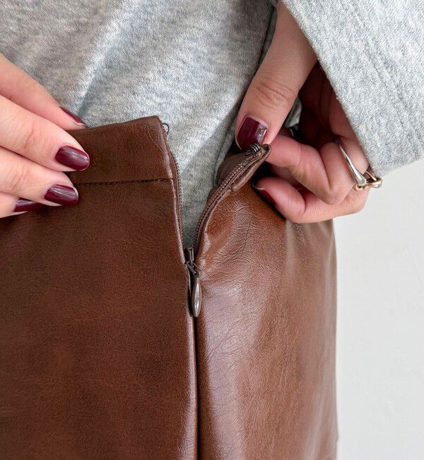 fredy emue「ヴィンテージライクレザースカート」|スカート|