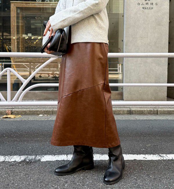 fredy emue「ヴィンテージライクレザースカート」|スカート|