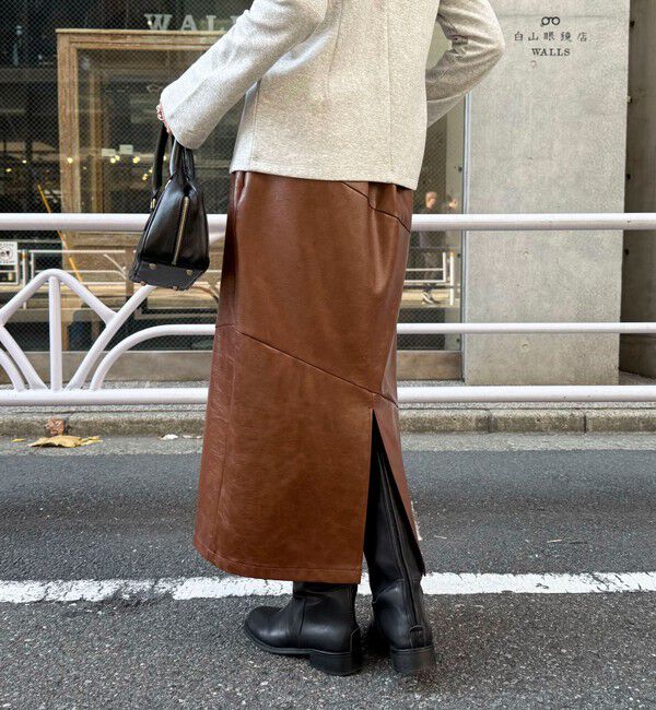 fredy emue「ヴィンテージライクレザースカート」|スカート|