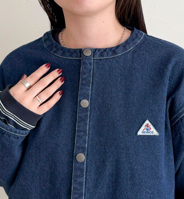 fredy emue「【GEVACO/ゲバコ】ノーカラーデニムジャケット」|デニムジャケット|