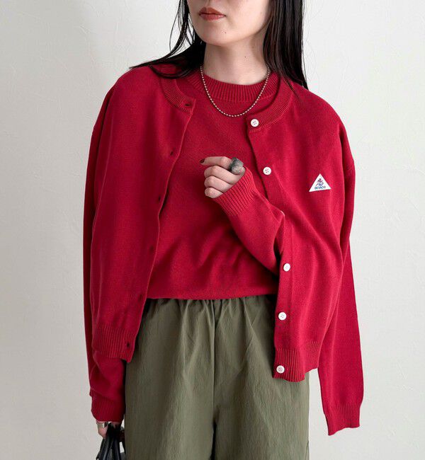 fredy emue「【GEVACO/ゲバコ】別注コットンラウンドネックカーデ」|カーディガン|レッド