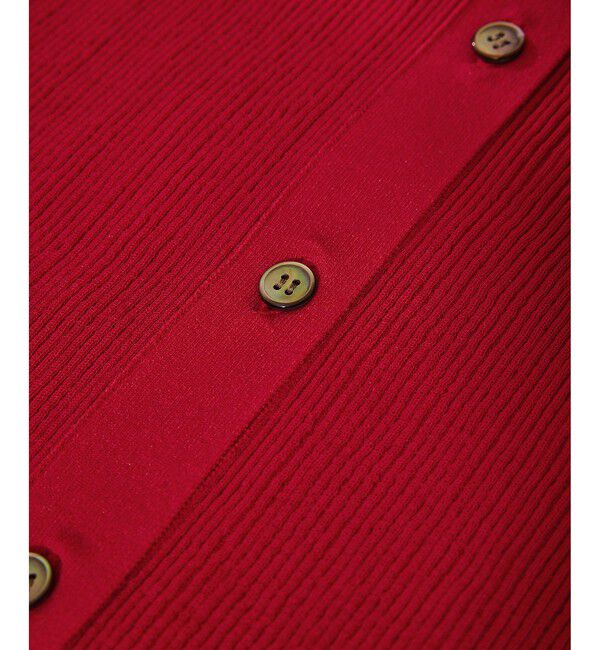 SALON adam et rope'「【WEB限定】シアーリブニットVネックカーディガン」|カーディガン|