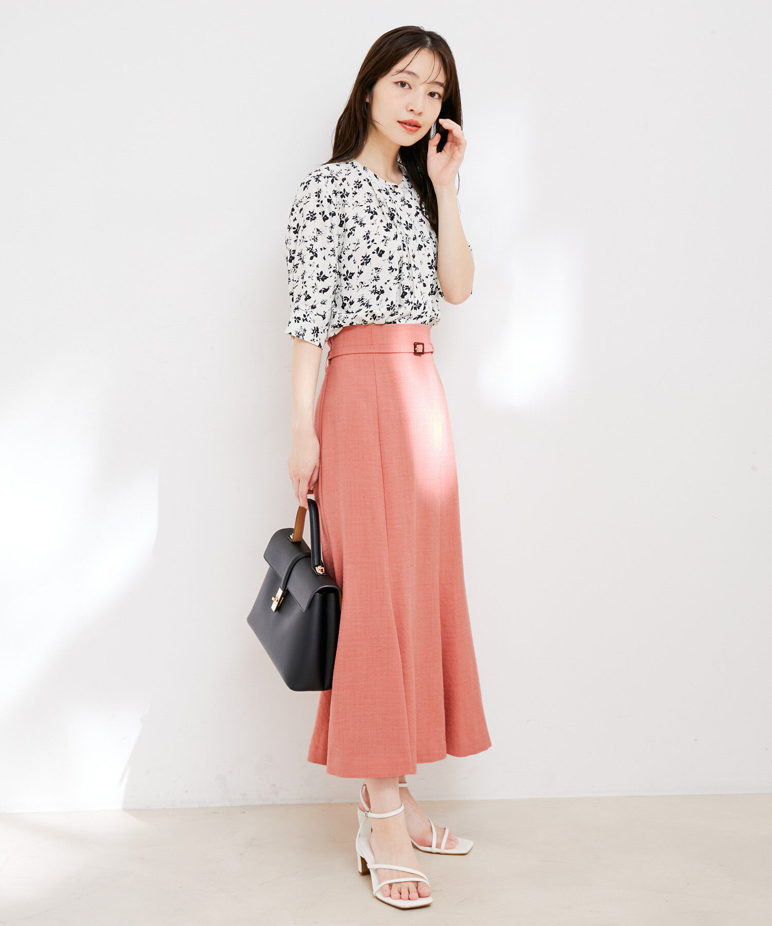 VIS「【新色】【接触冷感・洗える】美easy細ベルトマーメイドスカート」|スカート|