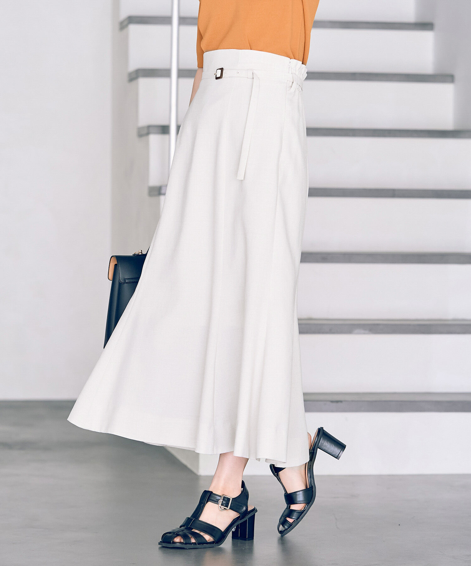 VIS「【新色】【接触冷感・洗える】美easy細ベルトマーメイドスカート」|スカート|