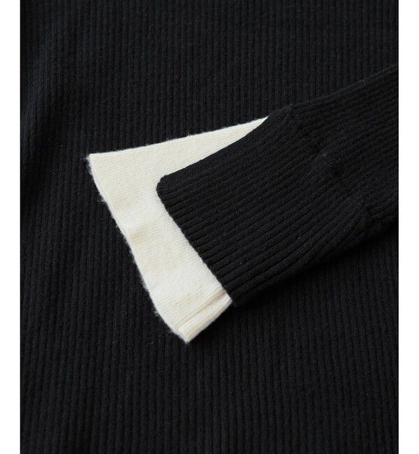 VIS「配色ダブルスリーブリブニット」|ニット・セーター|